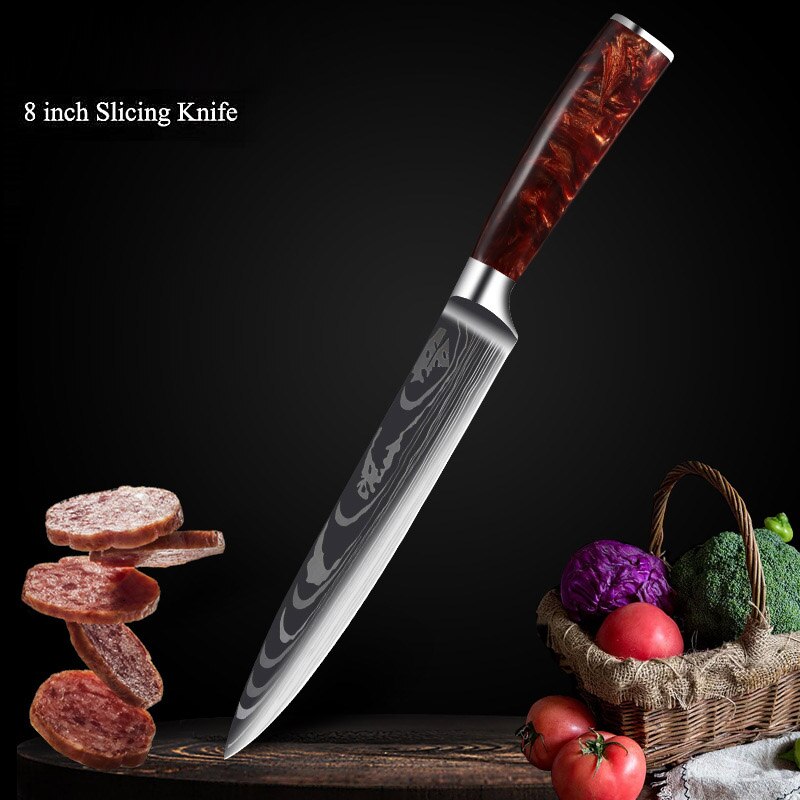 Professinal Knife Set Kitchen Knives Professional Chef Knives Kitchen Knife Japanese 5CR15 440C High Carbon Stainless Steel Pattern Knife