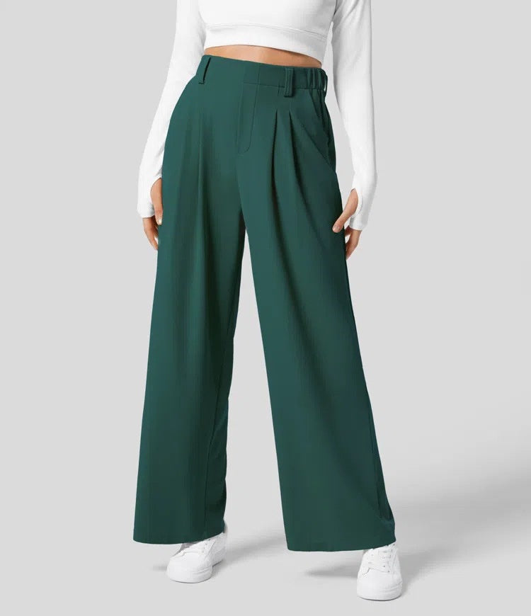 High Waist-Loose-fit Tappered Trouser