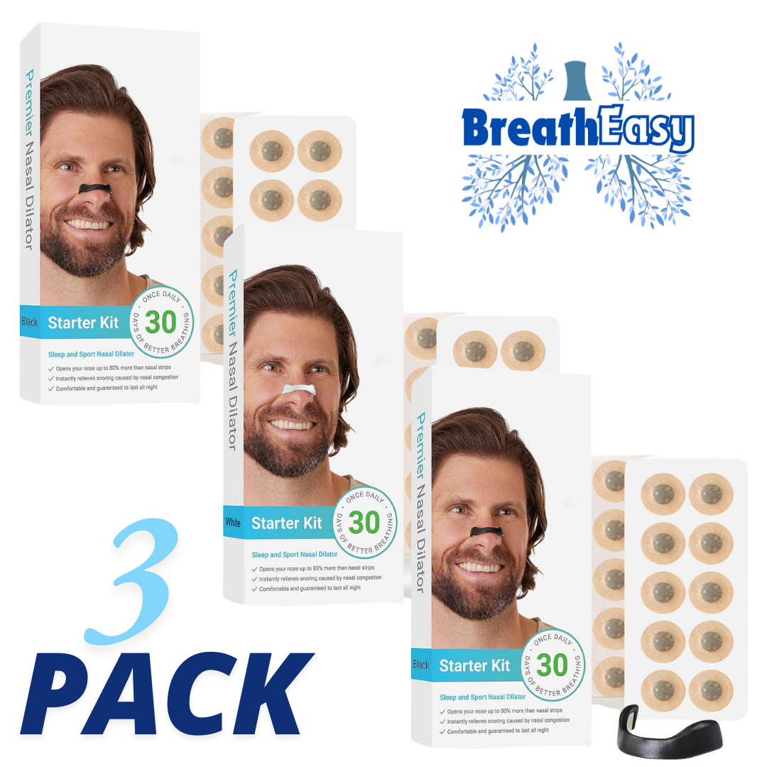 BreathEasy™ Magnetic Nasal Bridge - (Black) BUNDLE