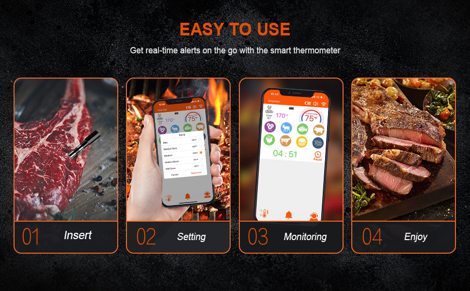 FireTrack™ Bluetooth Meat Thermometer