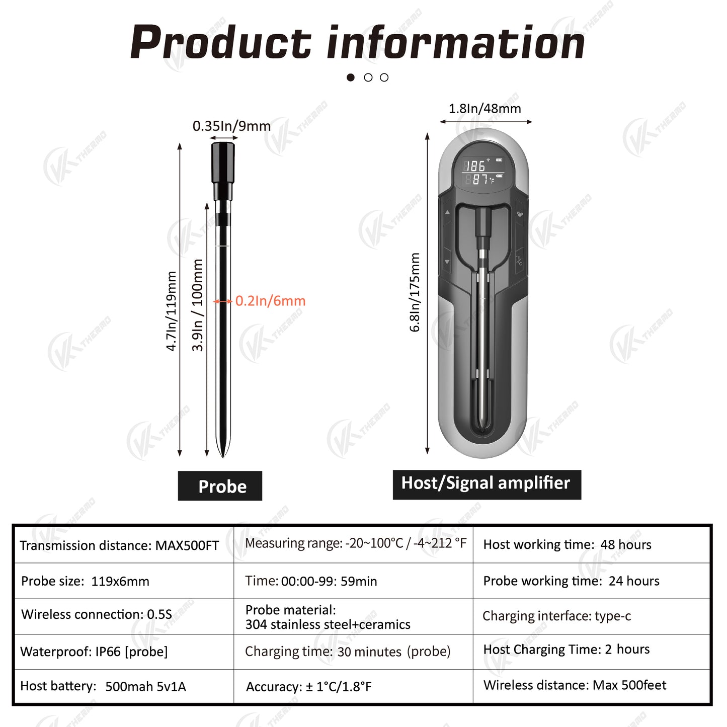 FireTrack™ Bluetooth Meat Thermometer