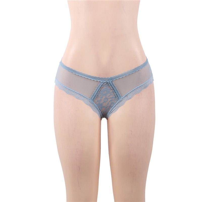 Sexy Lace Briefs See-Through Sexy Underwear- Floral Brazilian Panties