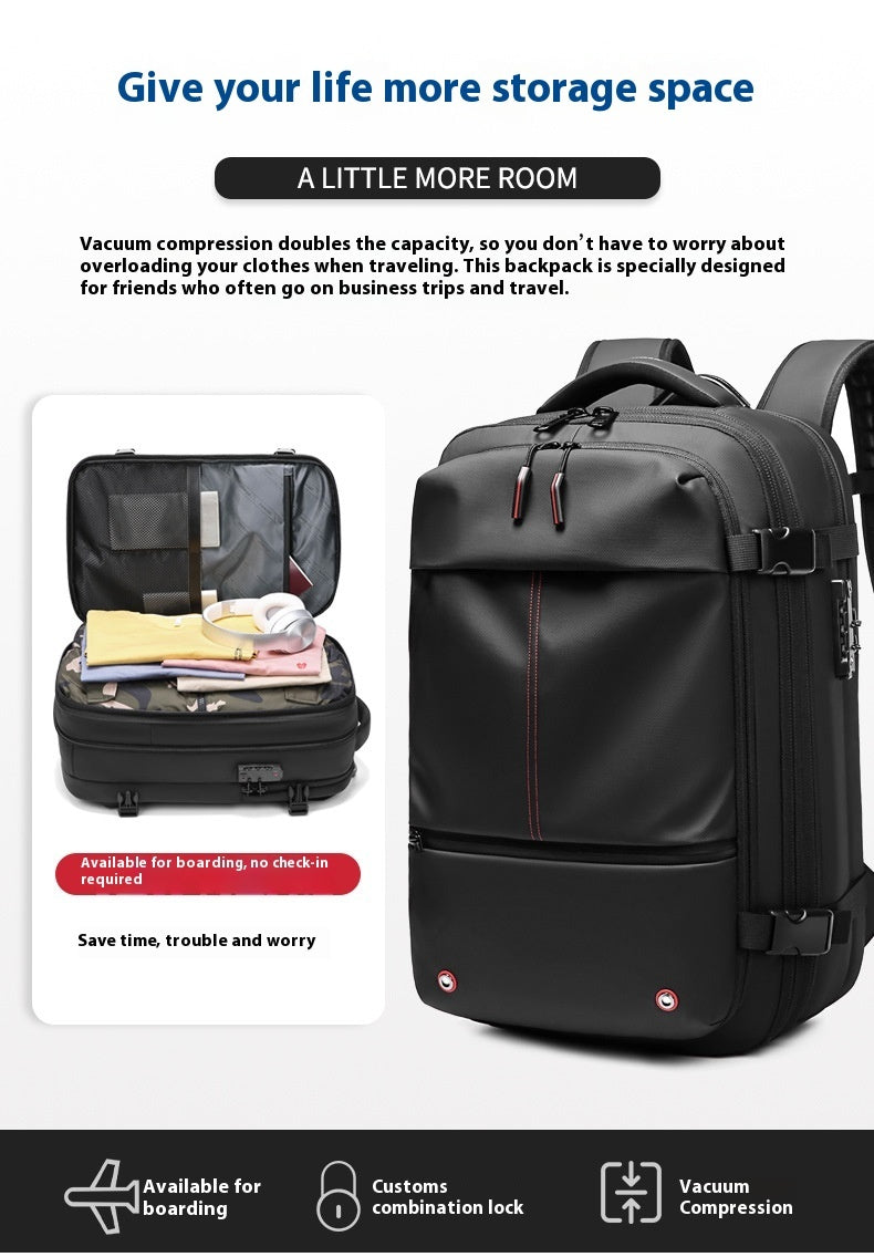 Men's Large-capacity Backpack Dry Wet Separation Anti-theft Package Business Leisure Unisex Backpack