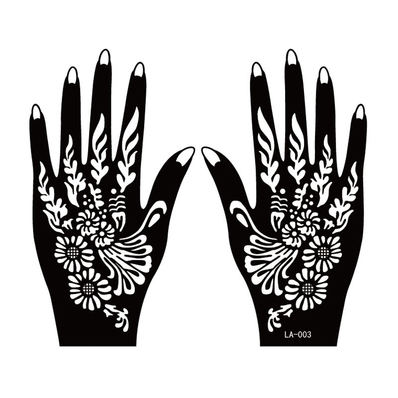 Temporary Henna Tattoos for Hands (Set of 2)