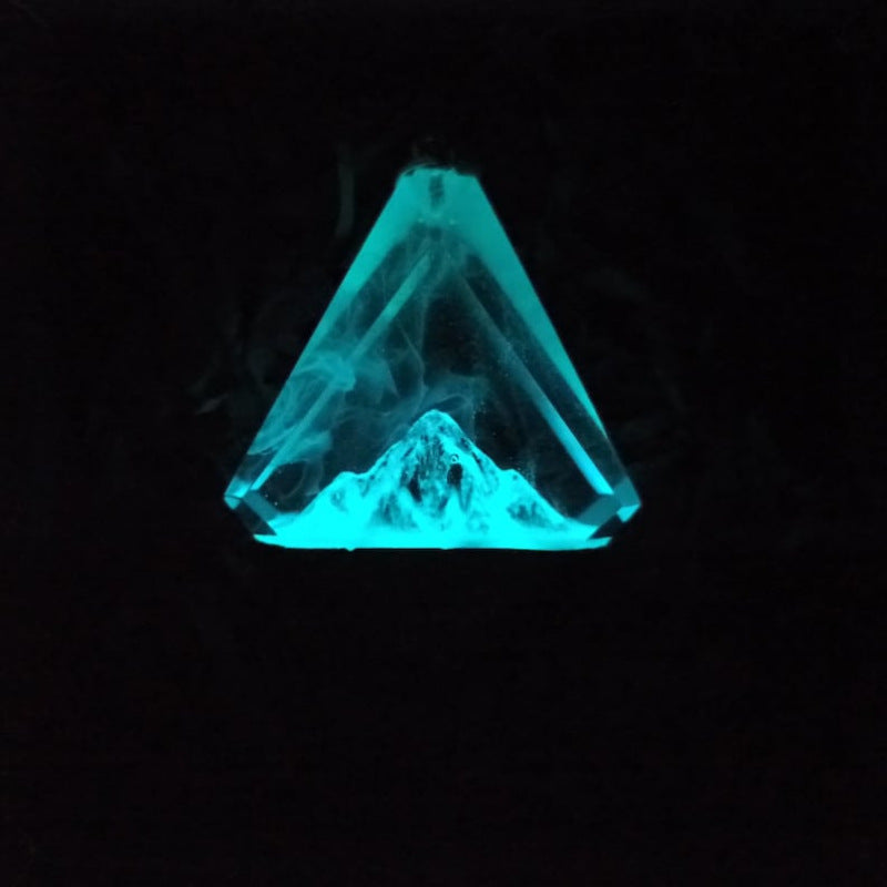 Snow Mountain Aurora Resin Luminous Pendant Noctilucent Necklace