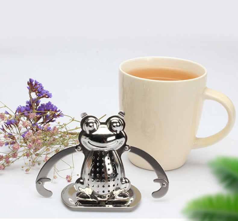 Frog-Shaped Tea Maker Creative 304 Stainless Steel Tea Leak Animal Tea Filter Tea Filter Mesh Accessories