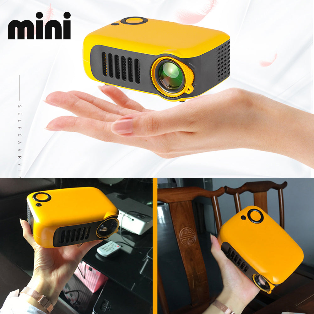 Mini Portable Projector 800 Lumens Eye-Care 1080p LCD 50,000 Hours Lamp Life Home Cinema Video Projector