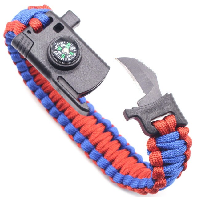 Braided Bracelet Men Multi-function Paracord Survival Bracelet Outdoor Camping Rescue Emergency Rope Bracelets For Women