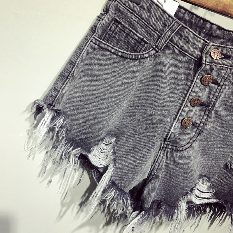 boho female fashion casual summer cool women denim booty Shorts high waists fur-lined leg-openings sexy short Jeans