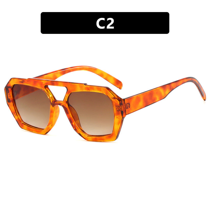 Y2K Big Frame Leopard Sunglasses