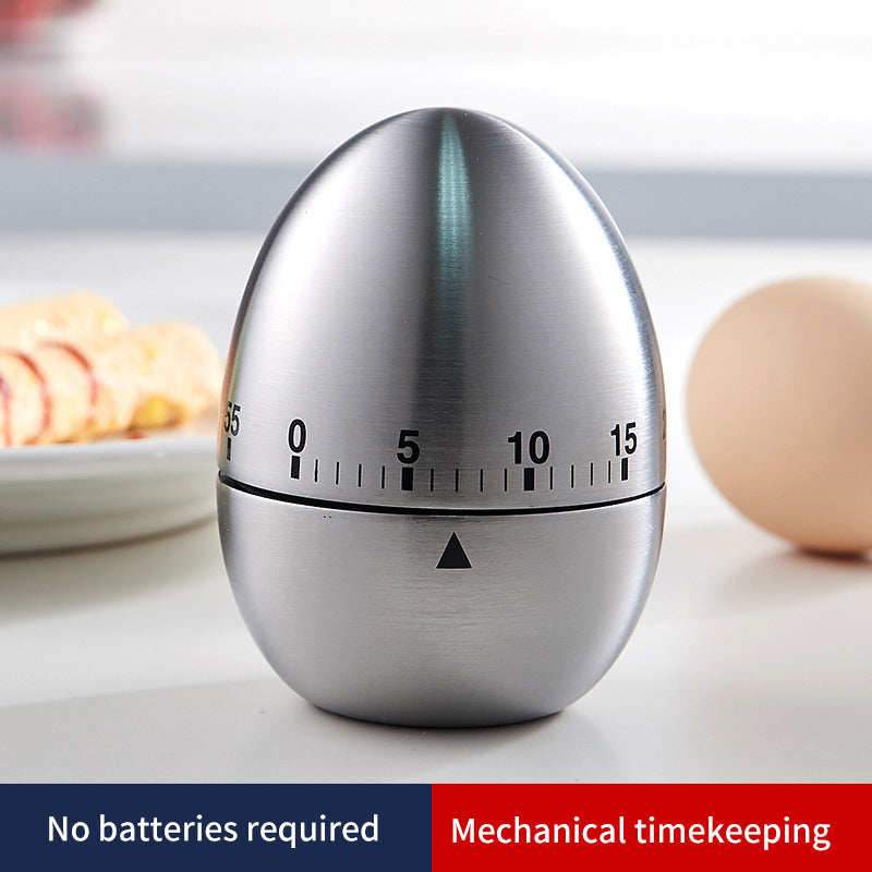 Creative Stainless Steel Kitchen Timer Egg Apple Timer Mechanical Reminder Countdown Kitchen Gadget