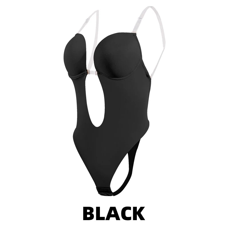 Women Sports Underwear Slimming Deep V Shaper Backless Body Shaper Waist Trainer Bodysuit Shapewear Sexy Thong Push up Corset