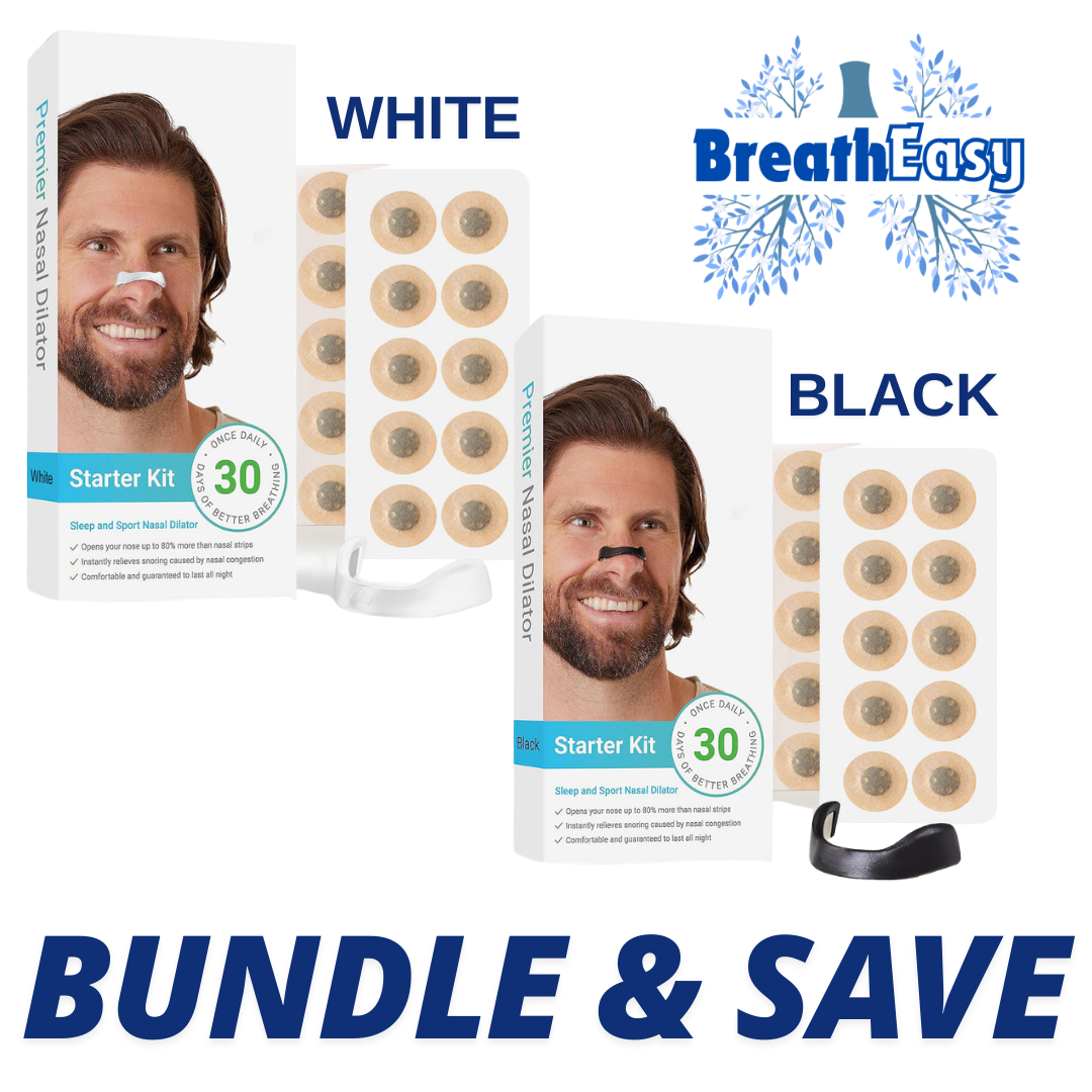 BreathEasy™ Magnetic Nasal Bridge- 30 Day Starter Set Black/White