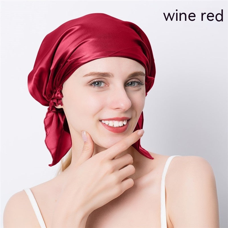 Women's Triangle Mulberry Silk Silk Nightcap