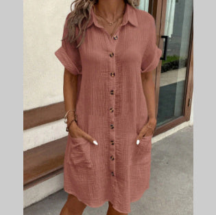 Button-Up Mid-length Dress