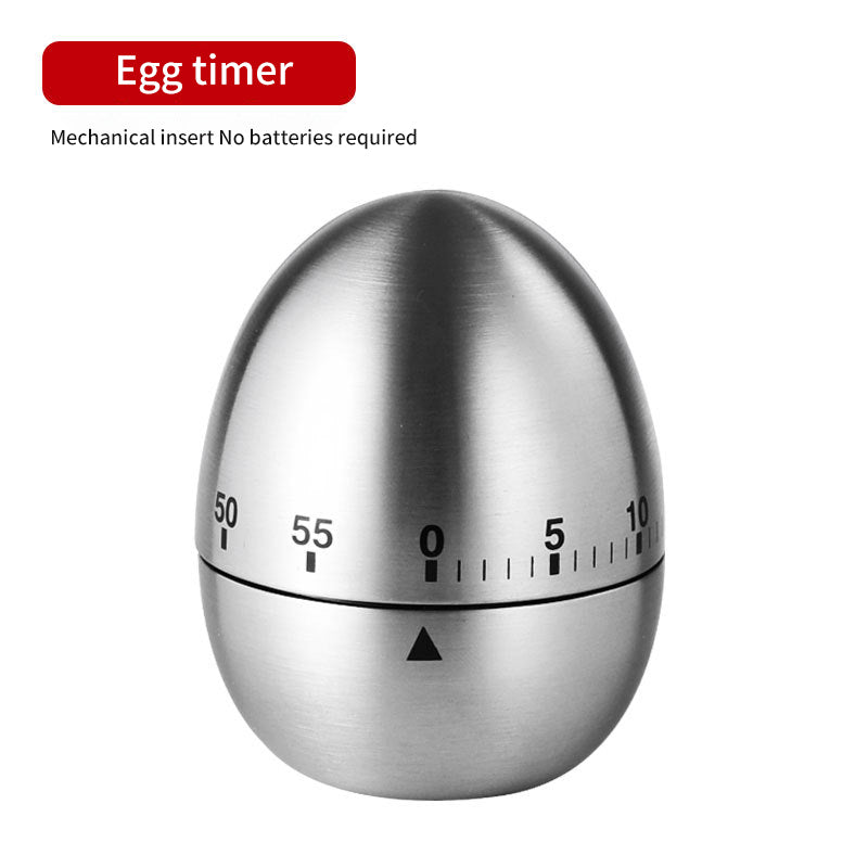 Creative Stainless Steel Kitchen Timer Egg Apple Timer Mechanical Reminder Countdown Kitchen Gadget