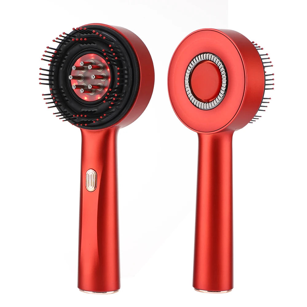 Electric Massage Comb EMS Vibration Hair Growth Massage Scalp Brush Red Light Nourishes Hair Roots anti Hair Loss Essential Oil