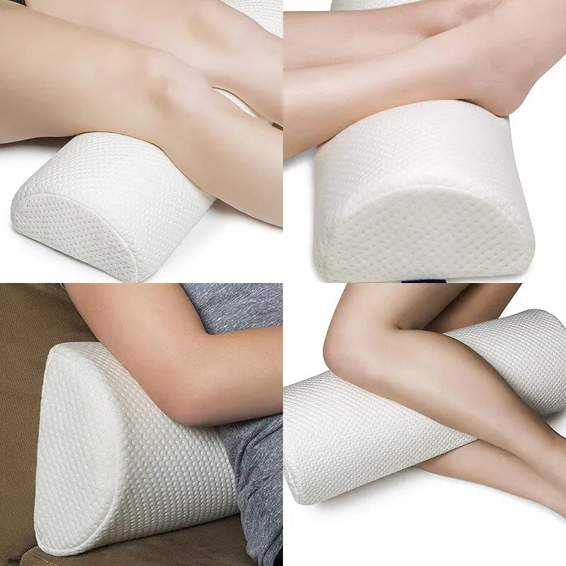 Comfort Bolster Pillow for Legs Back and Head Memory Foam Cotton Cover Lumbar Support Pillow for Semi Roll Pillow