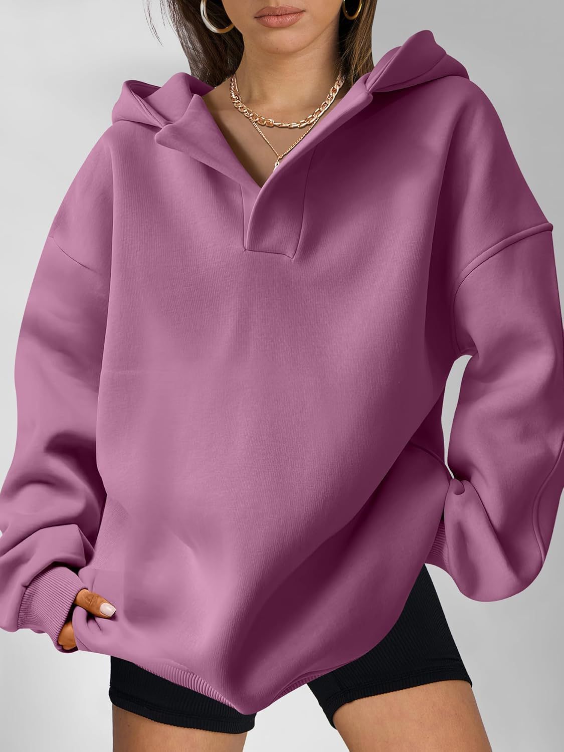 Viral V- The V-Neck Oversized Hoodie