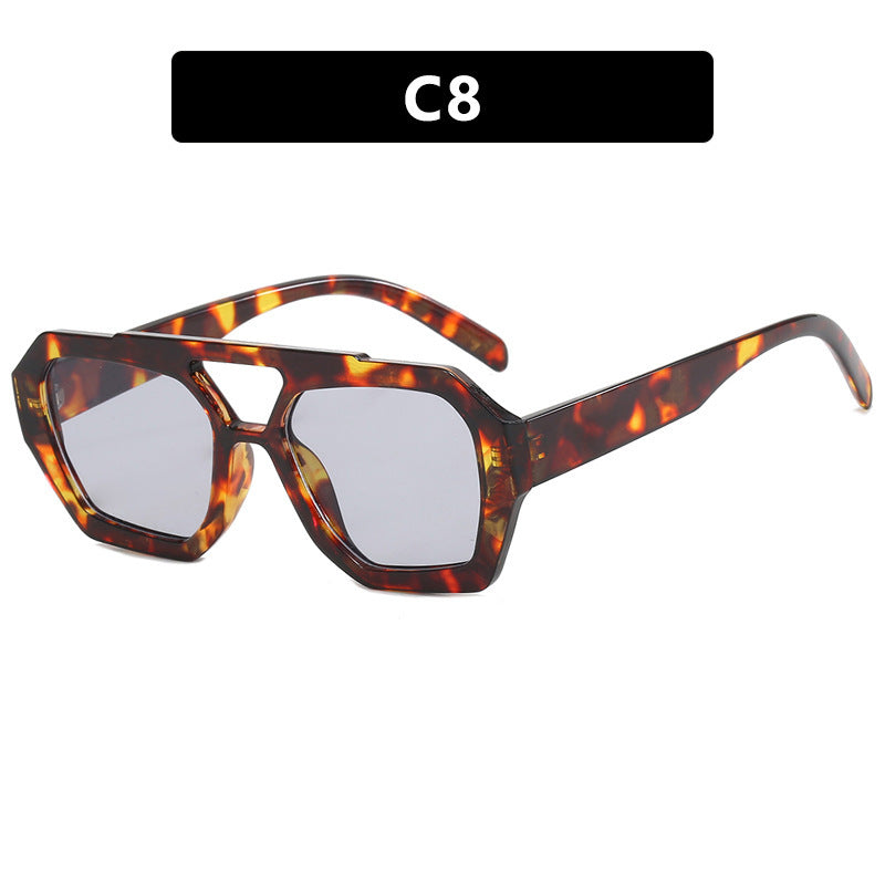 Y2K Big Frame Leopard Sunglasses