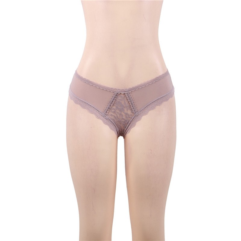 Sexy Lace Briefs See-Through Sexy Underwear- Floral Brazilian Panties