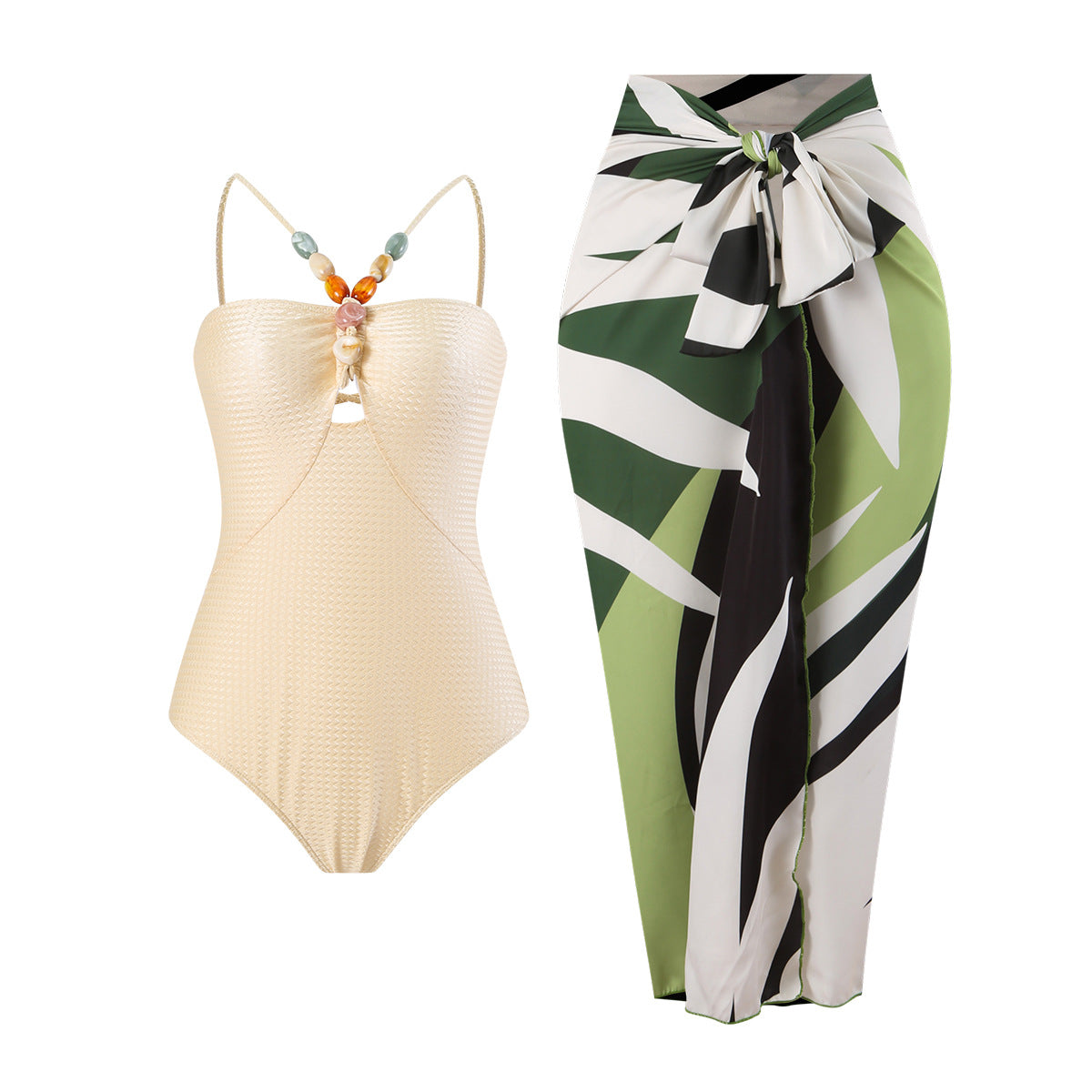 2 Piece Boho Full Swiming Suit Set