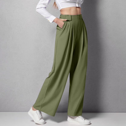 High Waist-Loose-fit Tappered Trouser