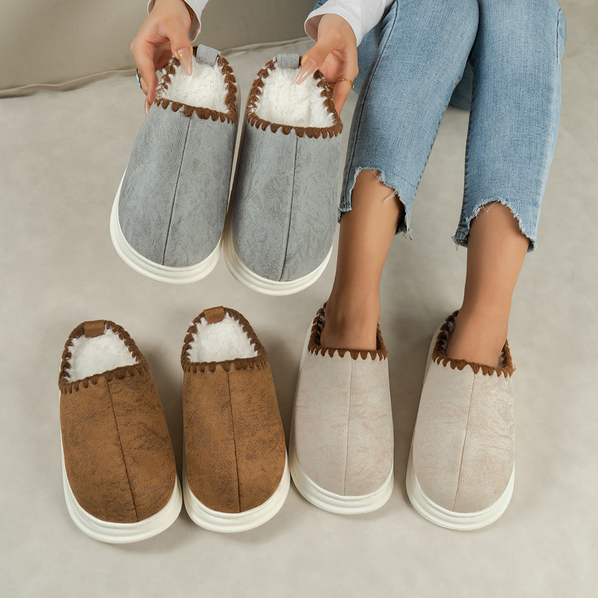 Aztec PU Leather Slipper Baotou