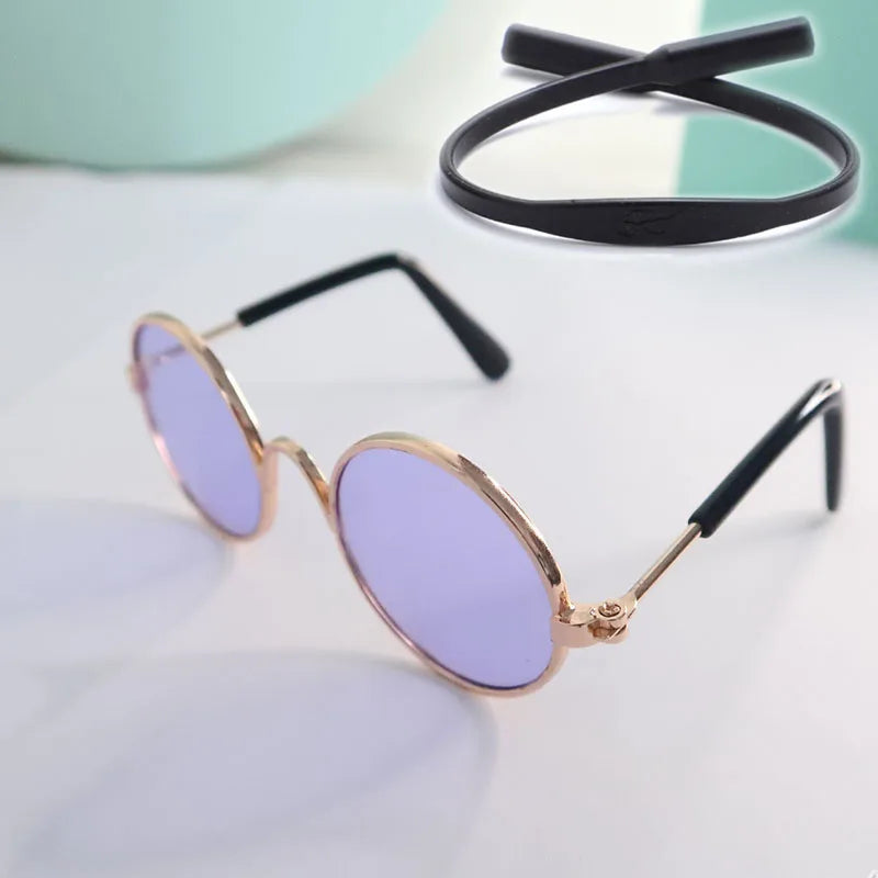 Pet Sunglasses Glasses for Cat Dog Glasses with Antiskid Belt Lovely Kitten Eye-Wear Lenses Cat Accessories Pet Party Decoration