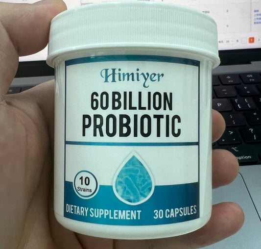 Choice Probiotics 60 Billion CFU - 10 Strains  Organic Prebiotics - Immune, Digestive   Gut Health - Supports Occasional Constipation, Diarrhea, Gas & Bloating - For Women & Men - 30ct