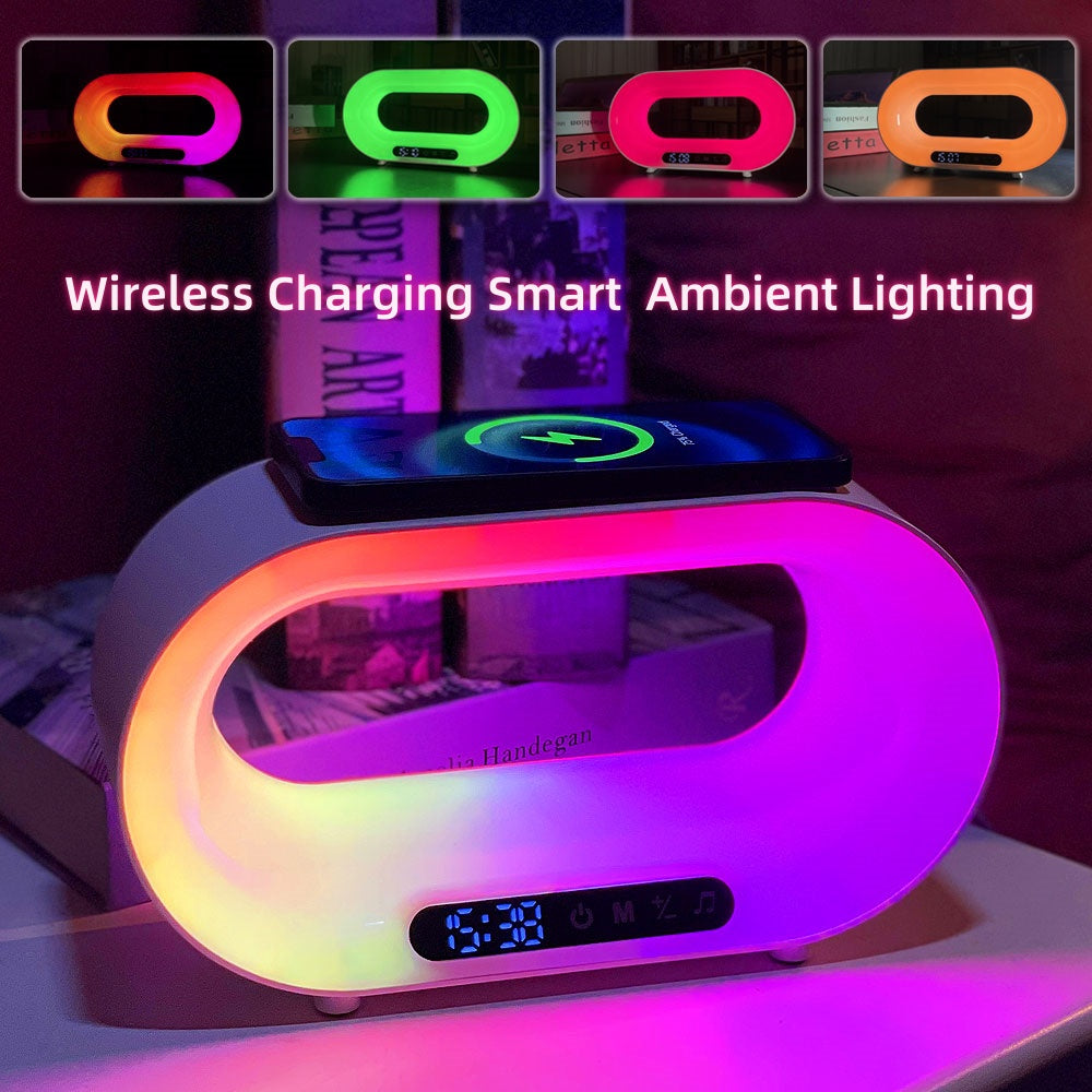 GlowCharge Capsule™ - Wireless Charger Alarm Clock