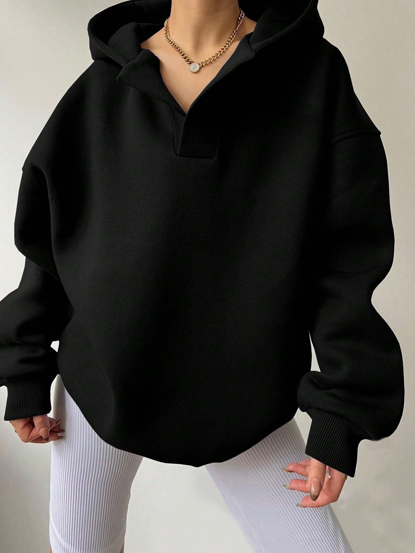 Viral V- The V-Neck Oversized Hoodie