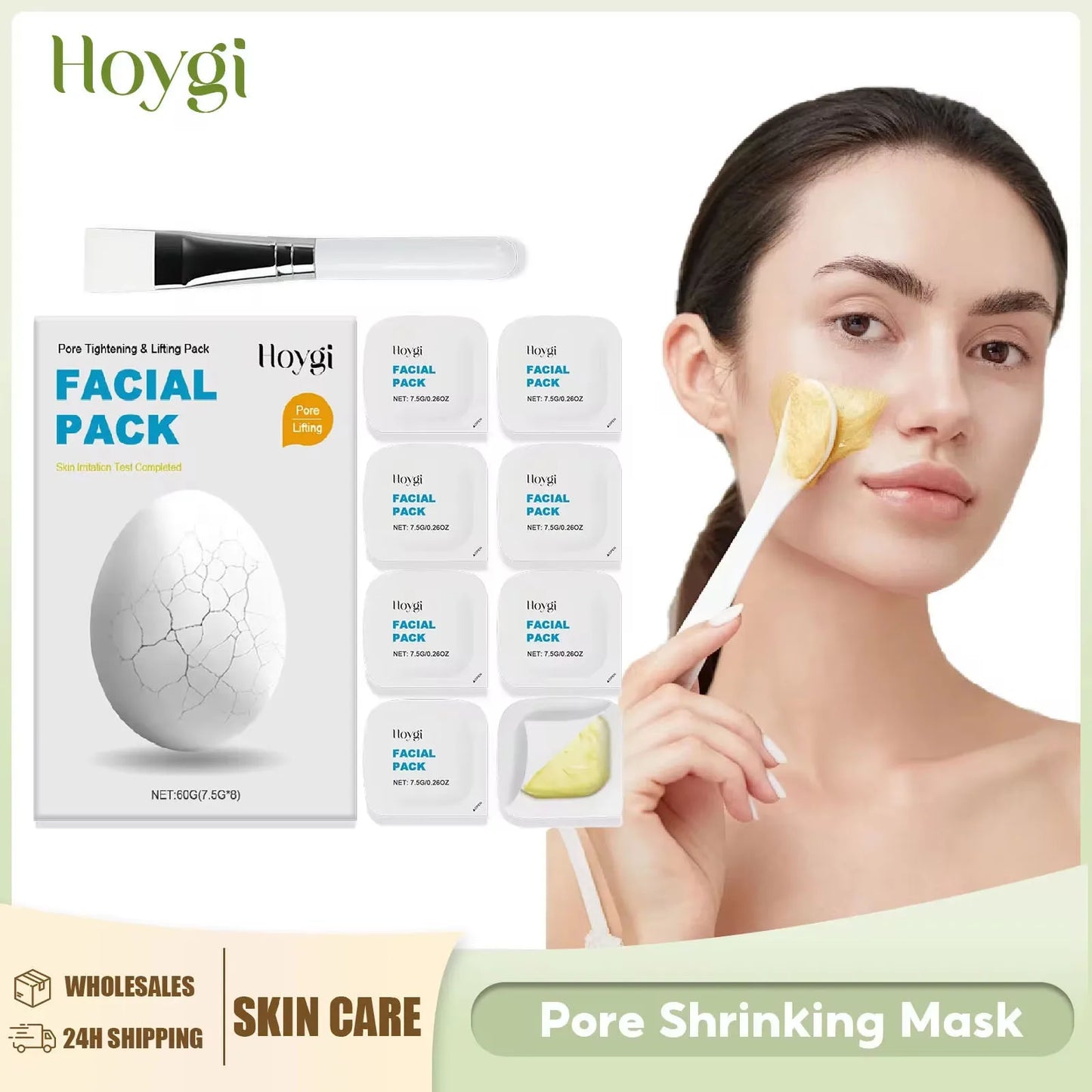 Pore Tightening Mask Blackhead Remover Shrink Pores Oil Control Deep Cleaning Brightening Fade Dark Spot Moisturizing Face Mask