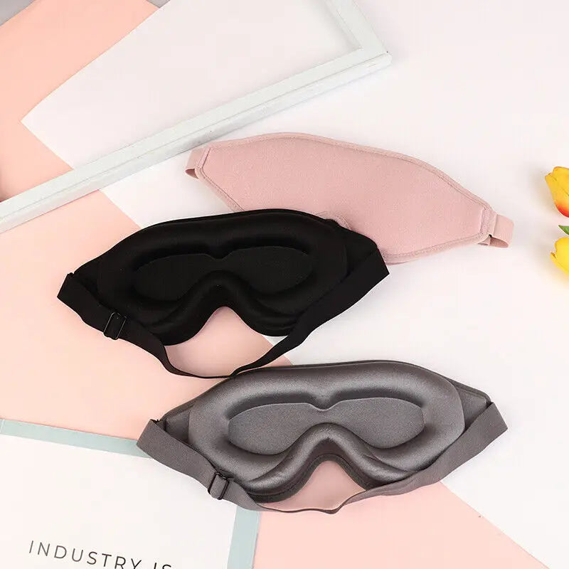 Thick Comfortable Travel Sleep Eye Mask Soft 3D Foam Cover Sleeping Blindfold for Women Girls Children Rest Eye Cover Eyepatch