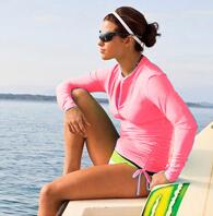 Long Sleeve Rashguard Swim Shirt- Surf UV-Protection- Rush Guard Top