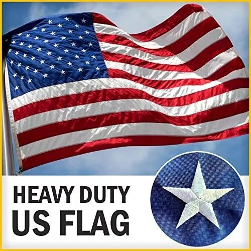 American Flag 3x5Ft Heavy Duty Grommets Outdoor All Weather US Flags USA Country