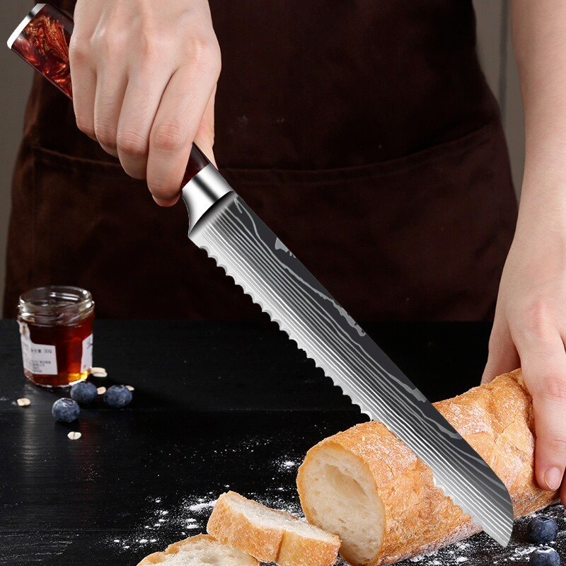 Professinal Knife Set Kitchen Knives Professional Chef Knives Kitchen Knife Japanese 5CR15 440C High Carbon Stainless Steel Pattern Knife