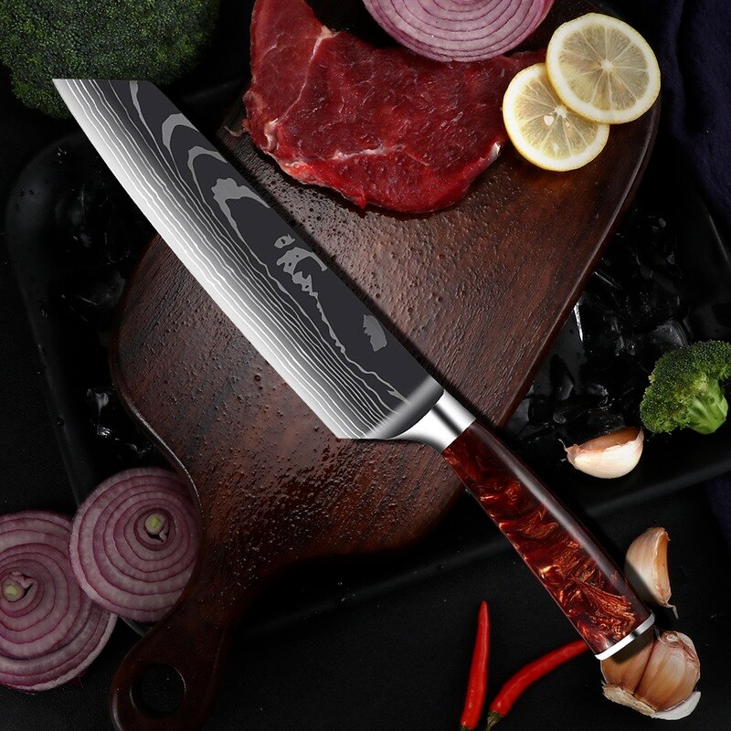 Professinal Knife Set Kitchen Knives Professional Chef Knives Kitchen Knife Japanese 5CR15 440C High Carbon Stainless Steel Pattern Knife