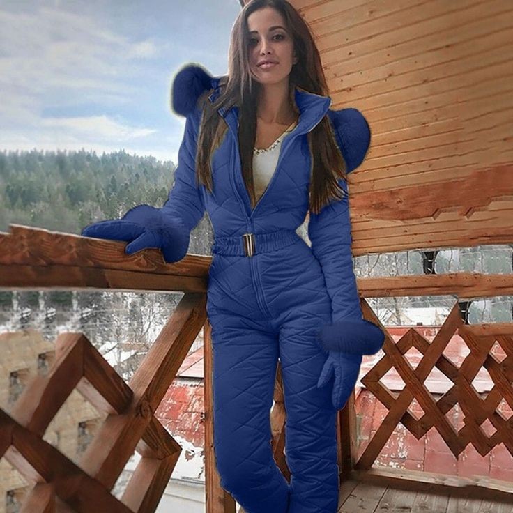 LuxeTrail™ Winter Jumpsuit (White/Pink)