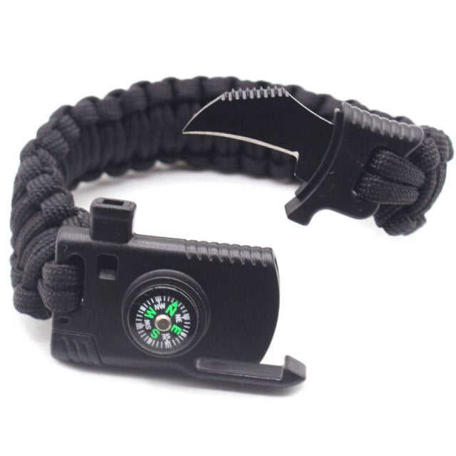 Braided Bracelet Men Multi-function Paracord Survival Bracelet Outdoor Camping Rescue Emergency Rope Bracelets For Women