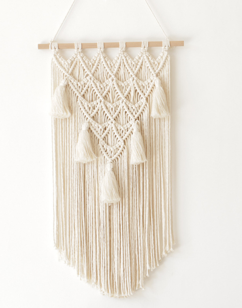 Macrame Wall Hanging Home Decor 100% Handmade Geometric Boho Decoration Chic Tapestry for Living Room