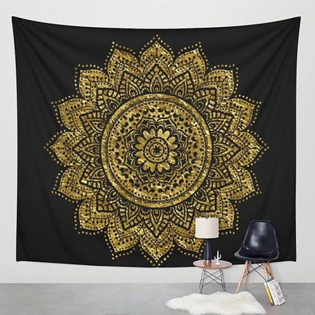 Boho 59x70in  Zodiac and Moon Tapestry Wall Hanging