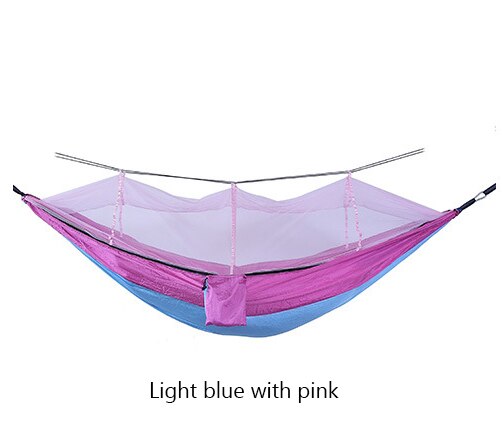 Bourette spinning 210T Nylon Hammock Outdoor Anti-mosquito Hammock Outdoor Camping Goods Bed Bearing