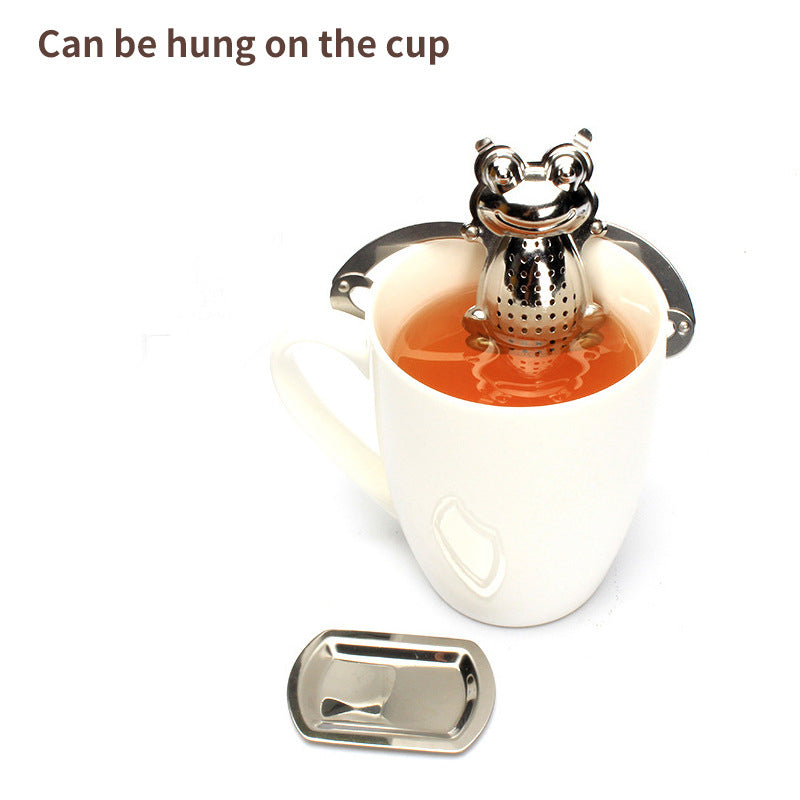 Frog-Shaped Tea Maker Creative 304 Stainless Steel Tea Leak Animal Tea Filter Tea Filter Mesh Accessories