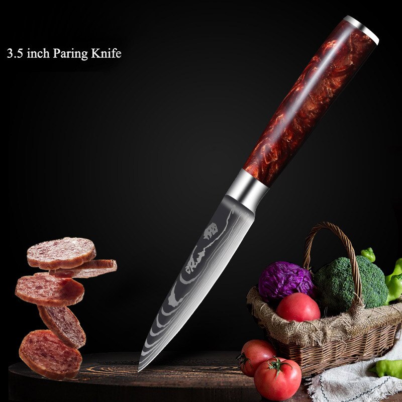 Professinal Knife Set Kitchen Knives Professional Chef Knives Kitchen Knife Japanese 5CR15 440C High Carbon Stainless Steel Pattern Knife