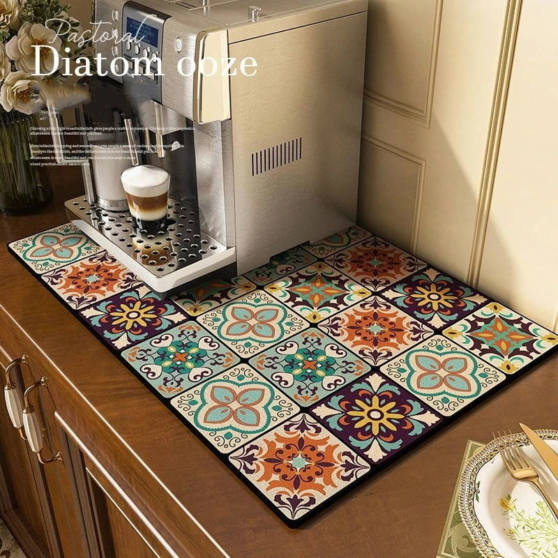 Kitchen Diatomaceous Earth Draining Mat Faucet Absorbent Mat