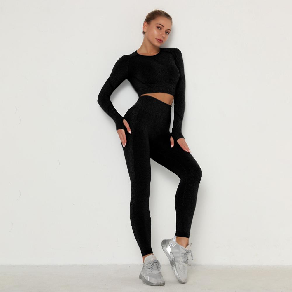 Yoga Clothing Set Sports Suit Women Sportswear Sports Outfit Fitness Set Athletic Wear Gym Seamless Workout Clothes For Women