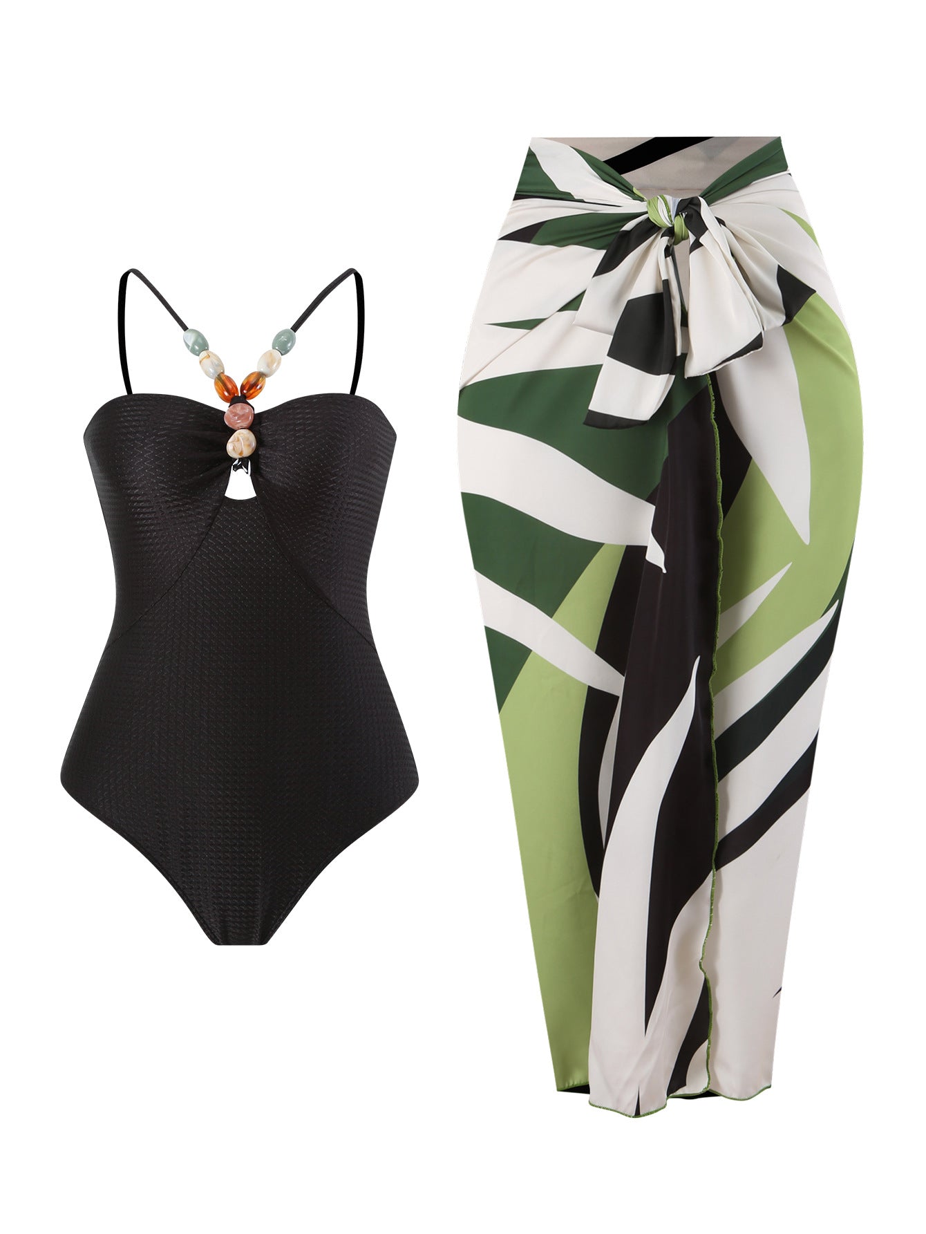 2 Piece Boho Full Swiming Suit Set