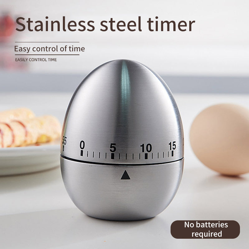 Creative Stainless Steel Kitchen Timer Egg Apple Timer Mechanical Reminder Countdown Kitchen Gadget