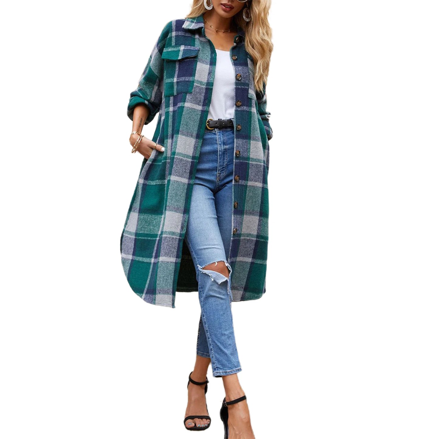 Cloudy Cozy Flannel Jacket S-XL